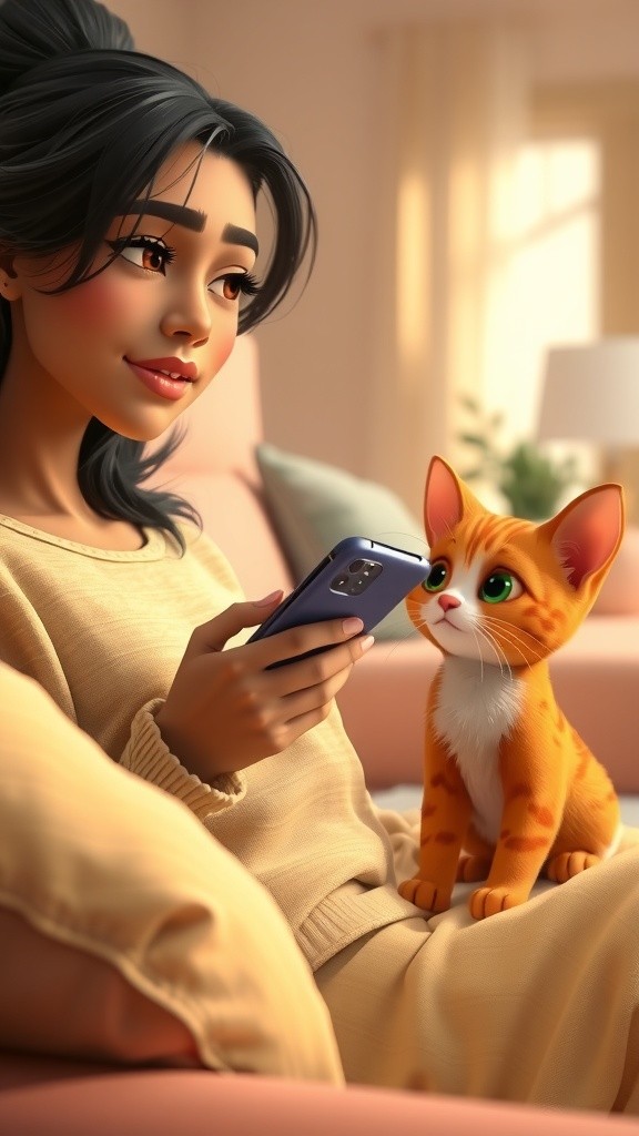 Kucing Protes Majikan yang Terlalu Asyik dengan HP