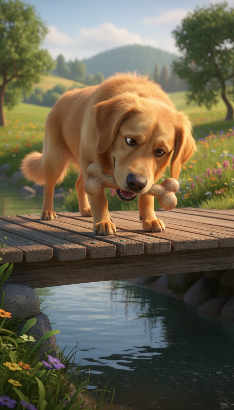 The Greedy Dog's Lost Bone