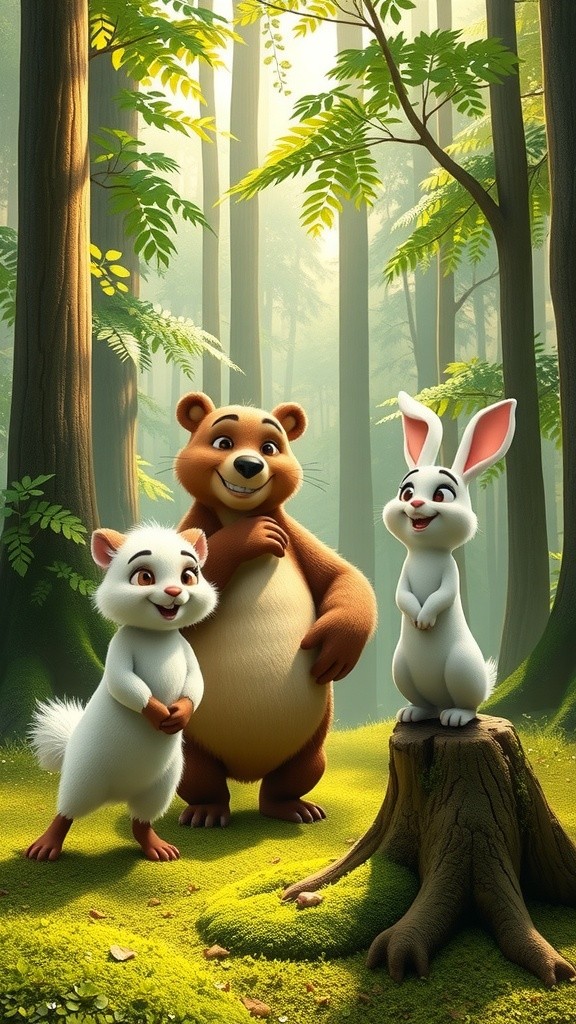 Cartoons Laughing in Fores