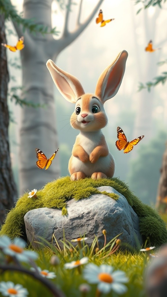 The Clever Little Rabbit and the Hungry Lion