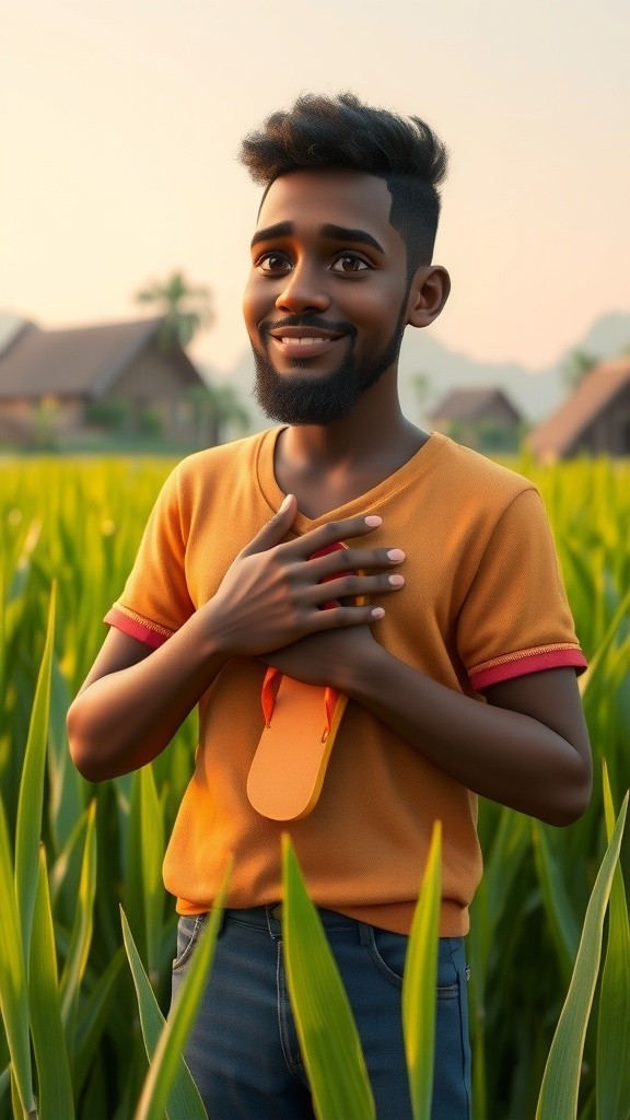 Sandal Hoki Ucup di Sawah