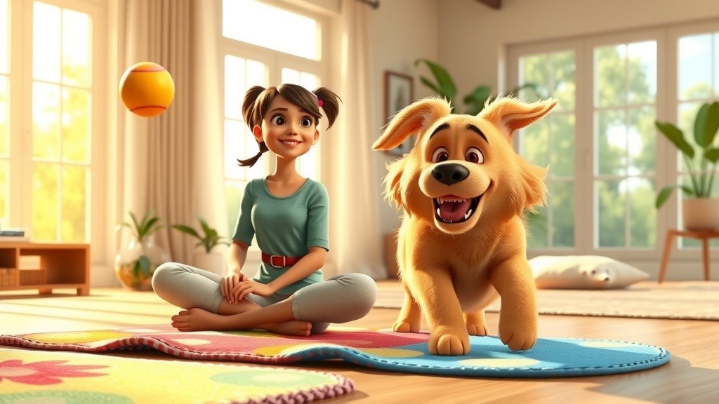 Adorable Baby and Playful Puppy