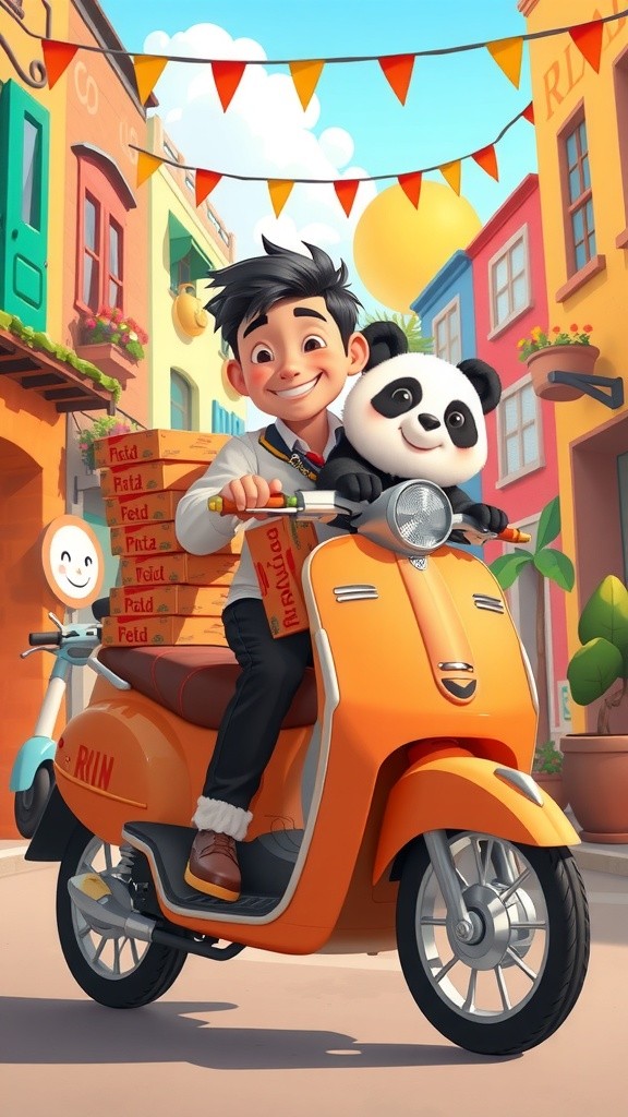Panda Pizza Delivery Adventure!