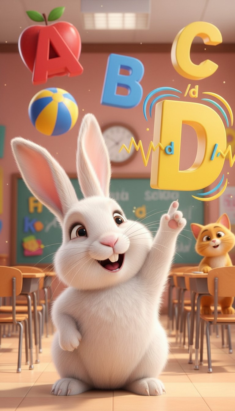 Bunny Teaches the Letter D in a Fun Way!