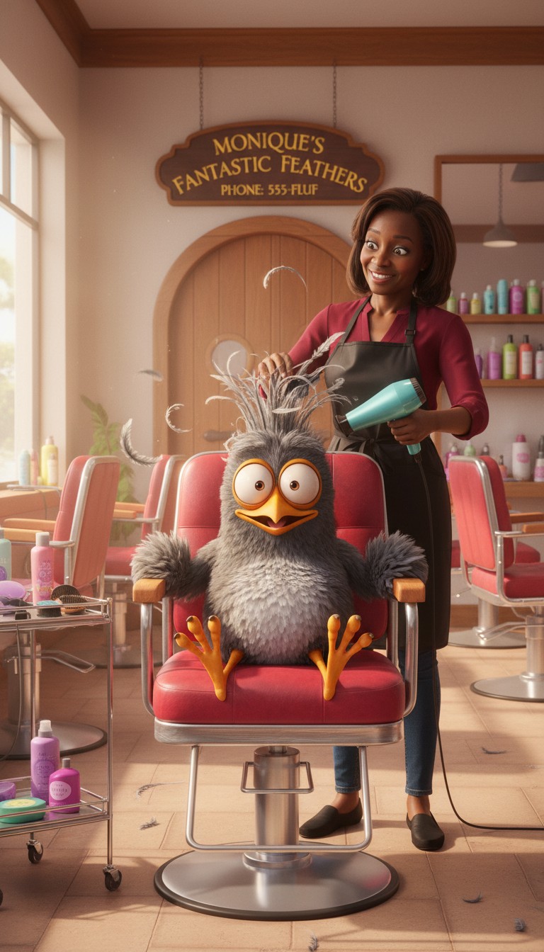 Thelma's Transformative Tresses: A Cartoon Cut Comedy