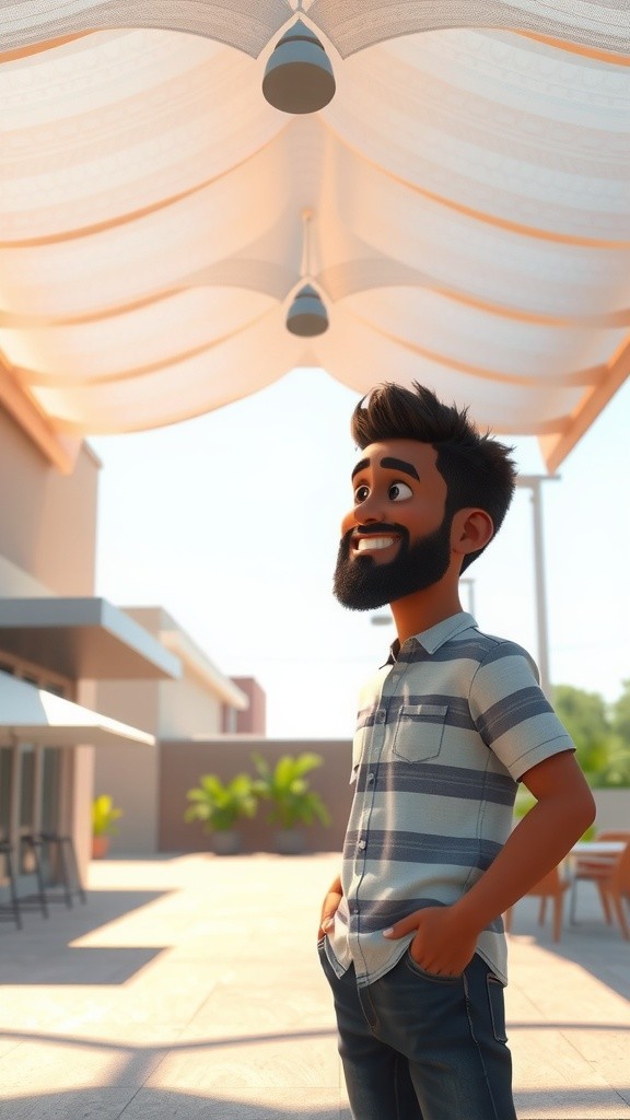 Menghitung Luas Kanopi Baru Bersama Pak Slamet