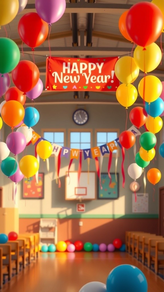 New Year Celebration: Dancing Kids and Animals at School!