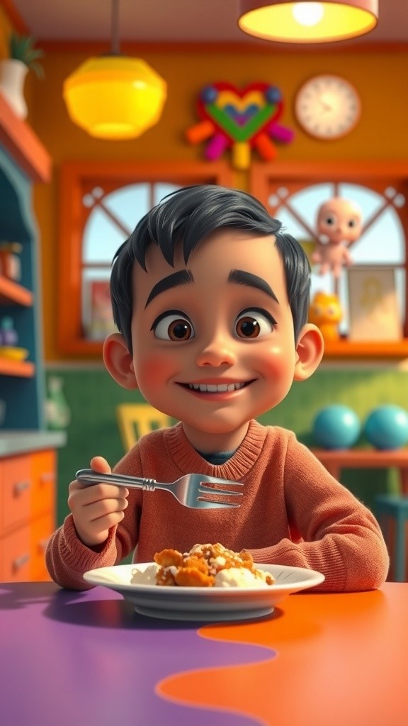 بچوں کا کھانے سے پہلے بسم اللہ یاد کرنے کا وقت!