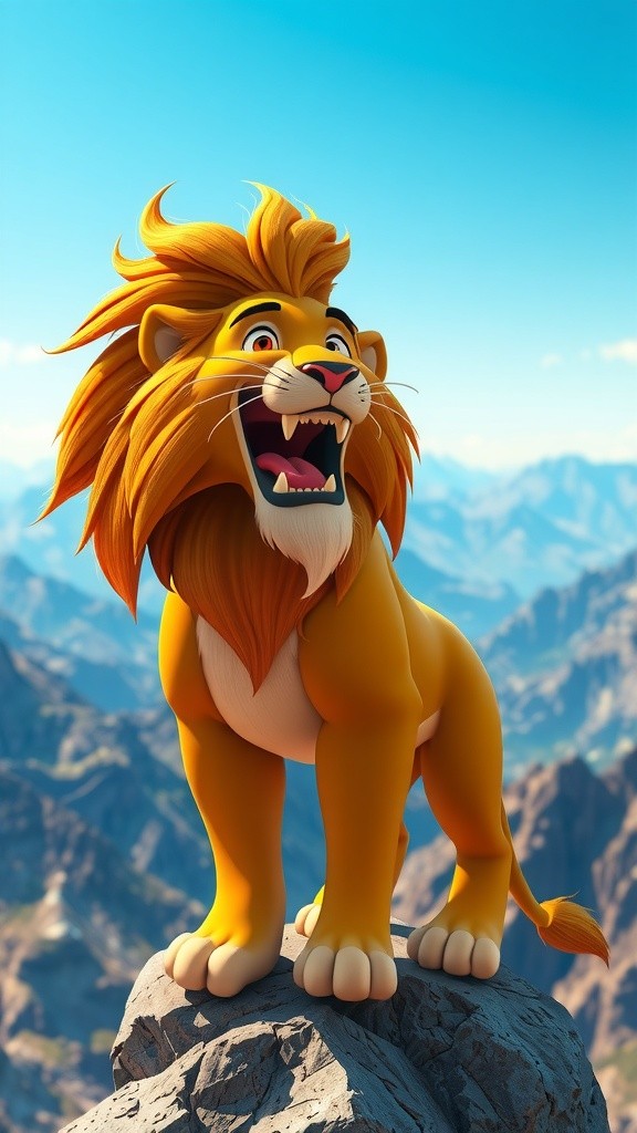 Singa dan Harimau: Pemandangan Ceria di Puncak Gunung!