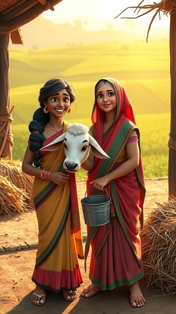 लड़कियों का गाय के प्रति प्यार