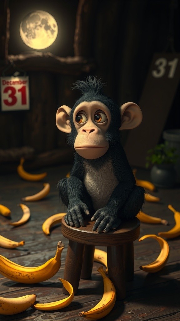 Lonely Monkey's New Year Surprise!