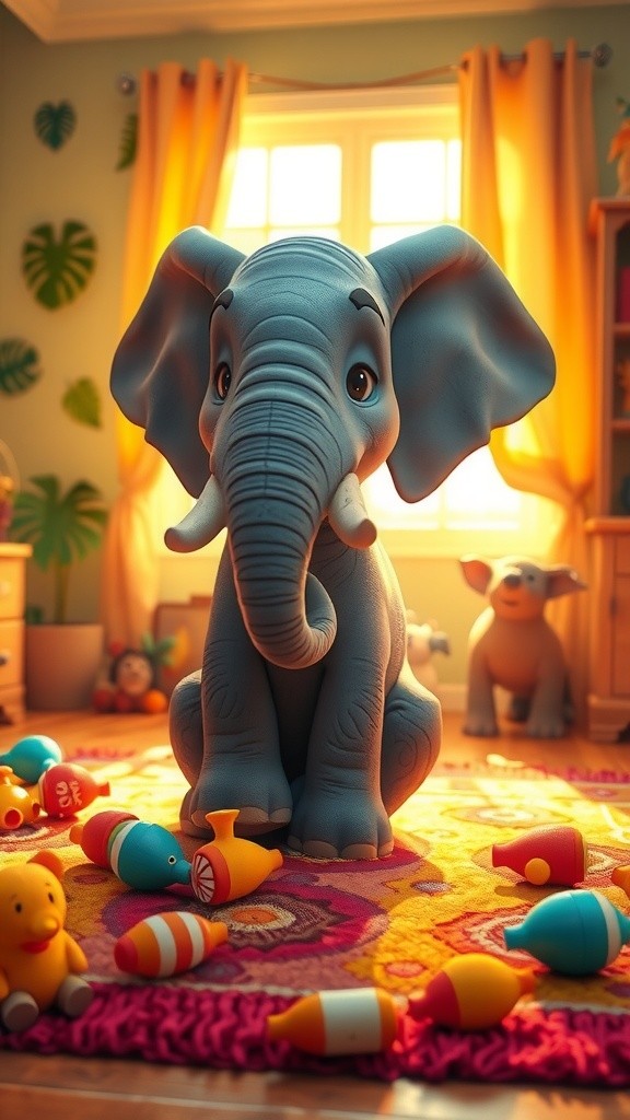 Bobo the Forgetful Elephant's Breakfast Adventure