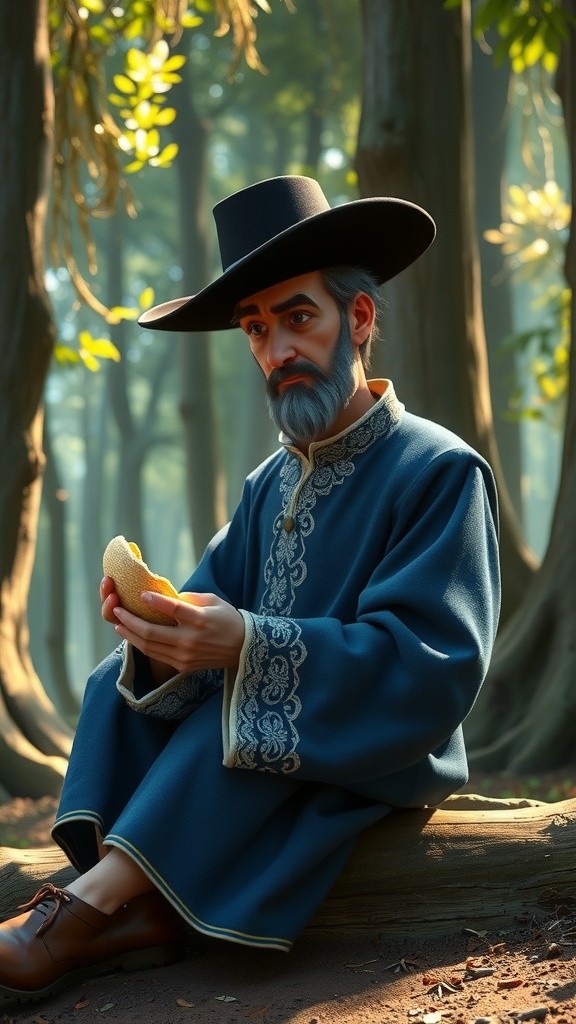 Orange Cat Helps Old Man by Collecting and Selling Wood