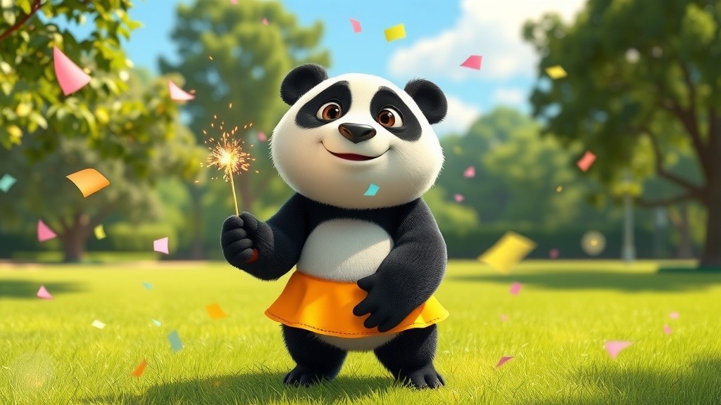 New Year Joy: A Cute Girl on a Pink Bicycle