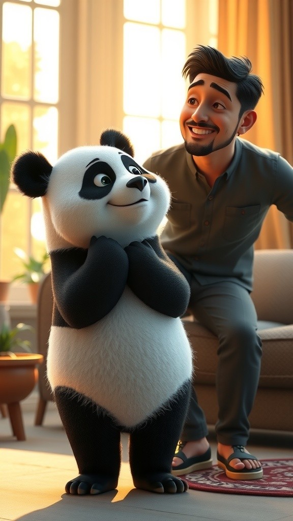 Panda Ponderings: A Furry Friend's Support