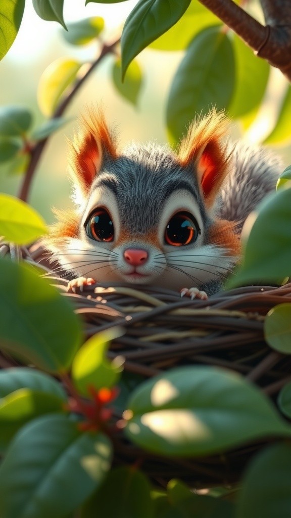 जामुन का दिन: गिलहरी और उसके बच्चे