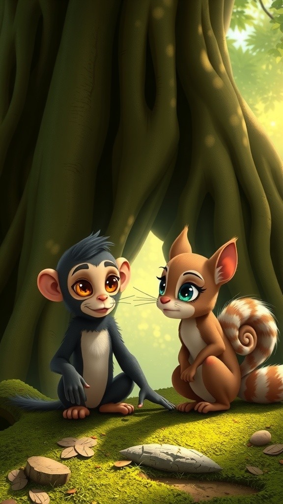 बंदर और गद्दी की बारिश की दोस्ती