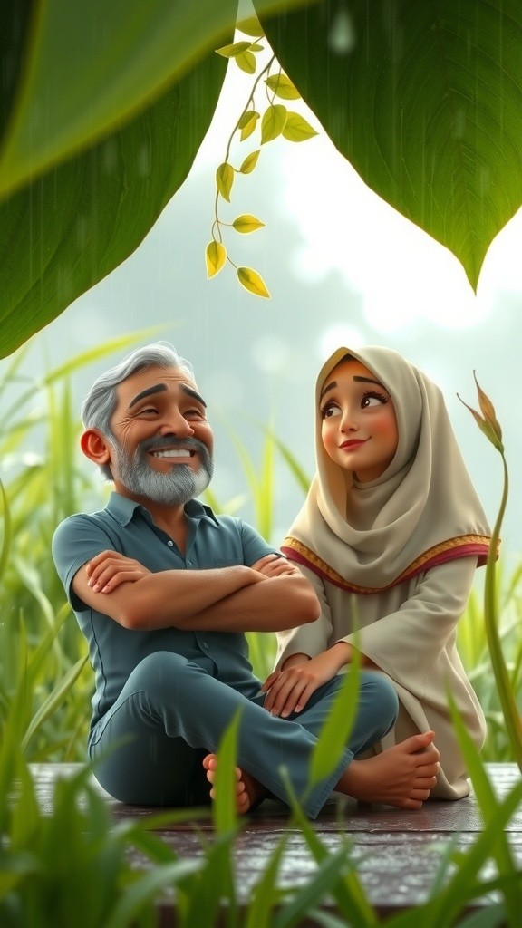 بارش میں دوستانہ کہانیاں