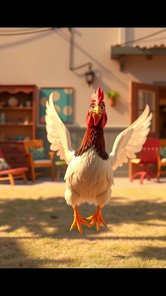 Ayam Terbang dengan Helikopter Mainan!