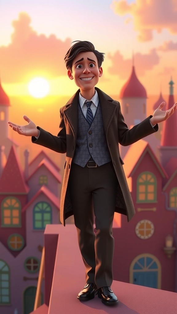 A Cheerful Adventure: Flying Through the Colorful Skyline