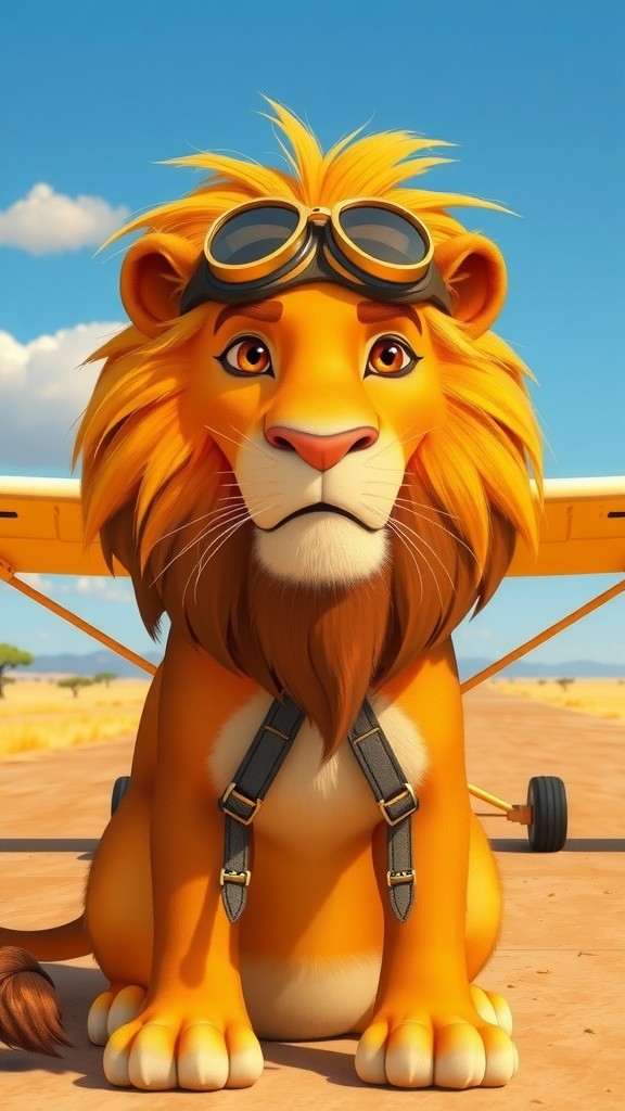 Lion Pilot: Soaring Above the Game Park