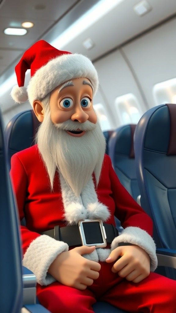 संता का पहला हवाई सफर