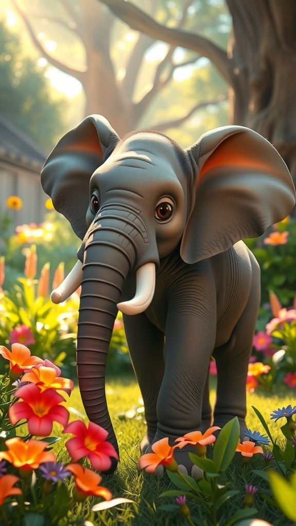 Join Baby Elephant's Colorful Adventure!
