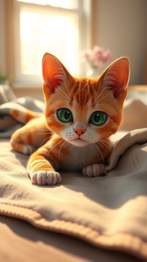 A Son Cat Cares for His Sick Mother Cat