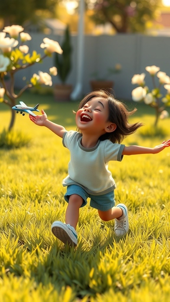 يوم مرِح مع آدم والقطة في الحديقة