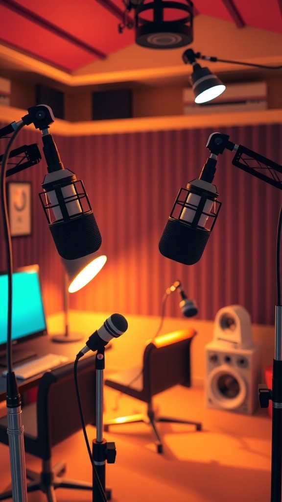 Baby in Podcast Studio with Headphones