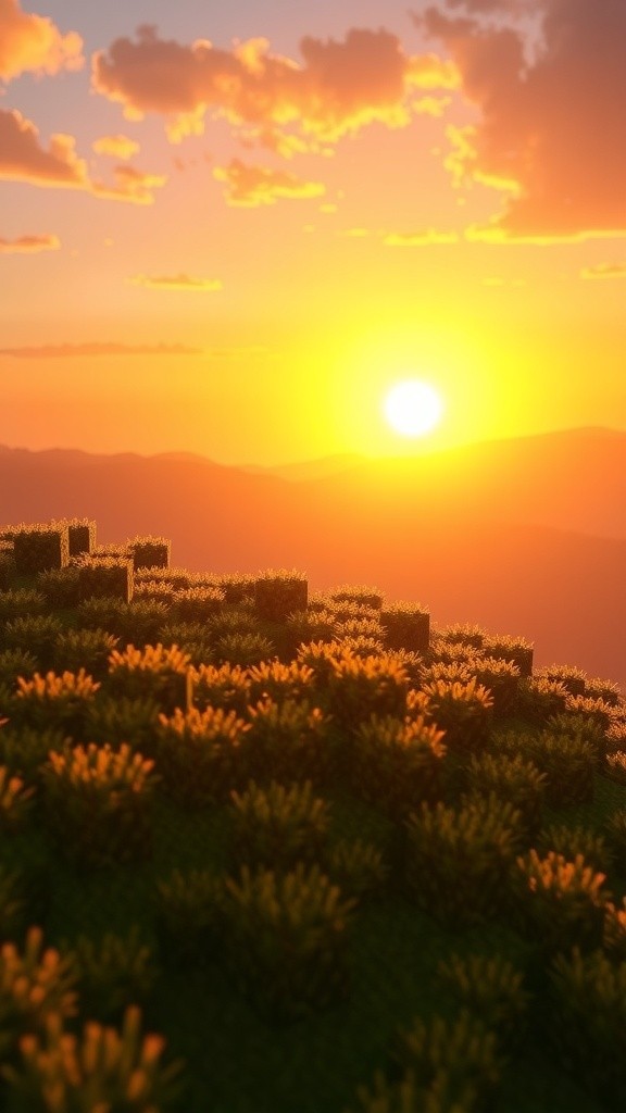 Epic Showdown at Sunset: A Cinematic Minecraft Adventure