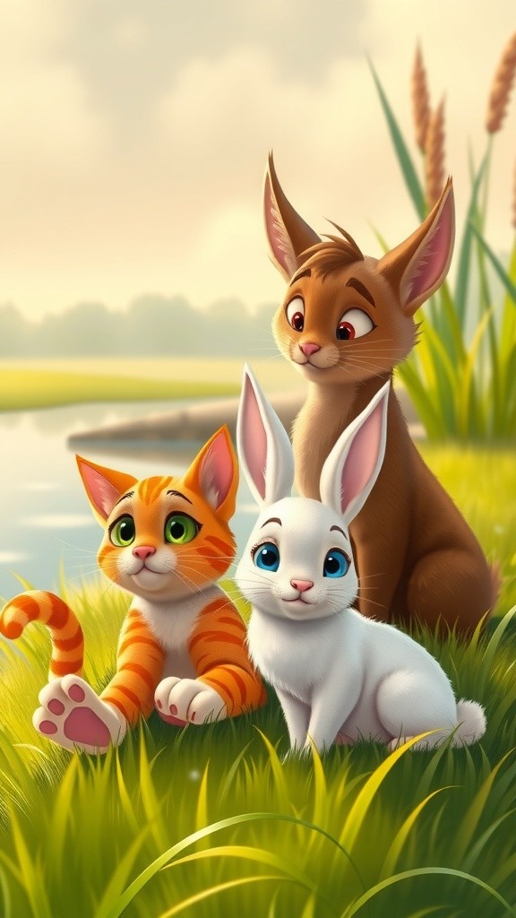 Kucing, Kelinci, dan Bebek: Perikanan Pagi yang Ceria!