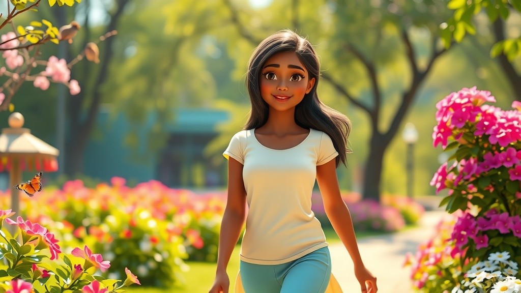 Fatima's Flower Adventure in the Park