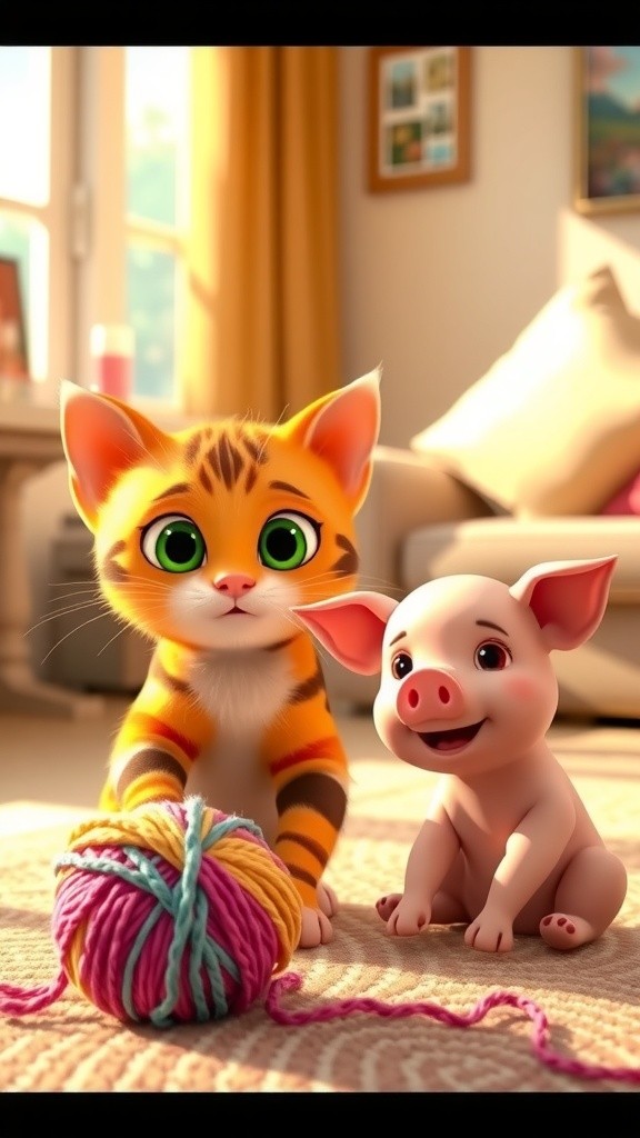 मेहनत की ताकत: सूअर और बिल्ली की शिक्षा