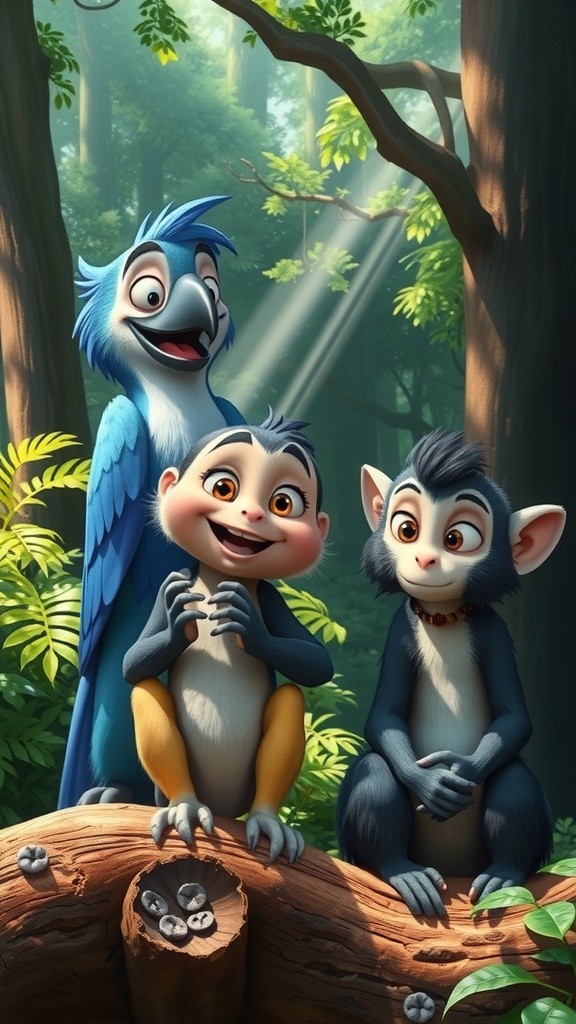 বুদ্ধির জয়: বানর, কাক ও খরগোশের শিখন