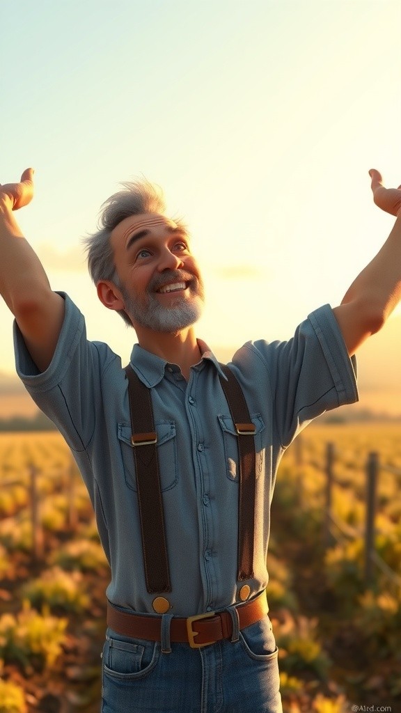 Nurturing Patience: A Farmer's Resolve