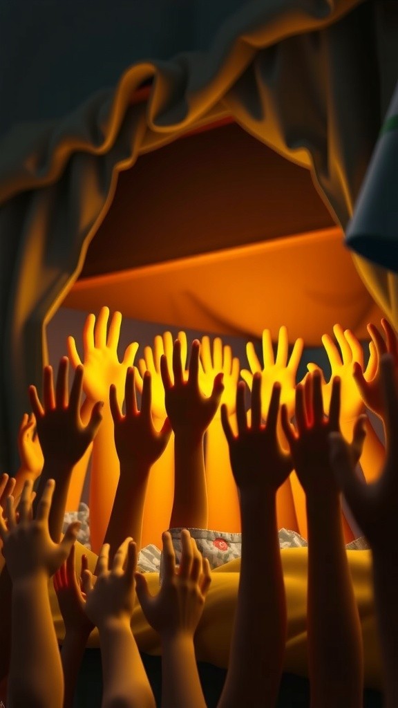 Yellow Hands from Under the Bed