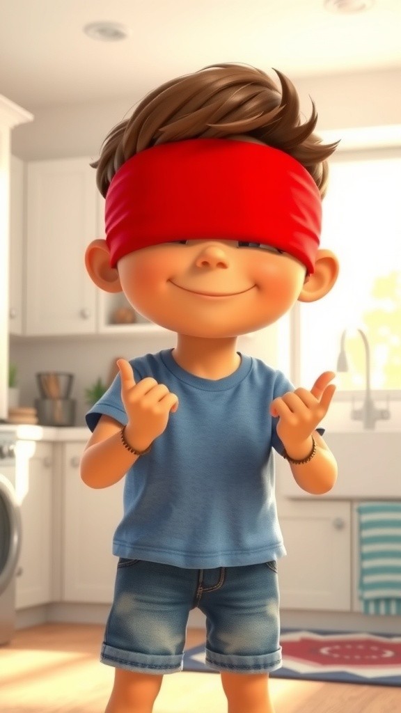 Blindfolded Kid Tries to Cap a Marker