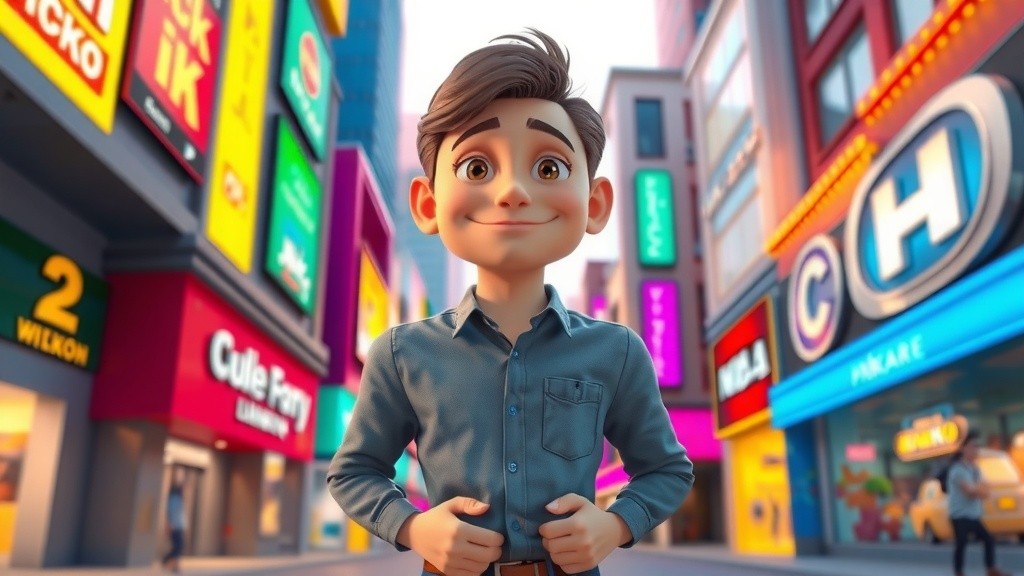 Colorful 3D Cartoon Characters in Action