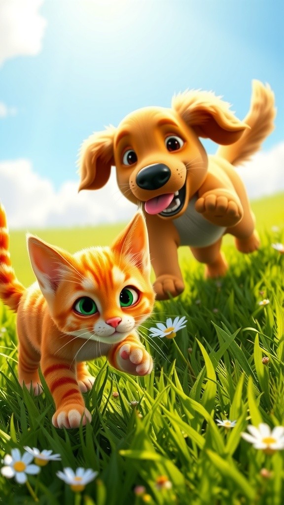 Puppy, Kitten, and Monkey: Friends Share and Play!