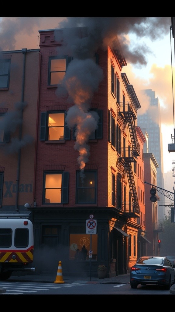 Záchrana kočky z hořícího domu