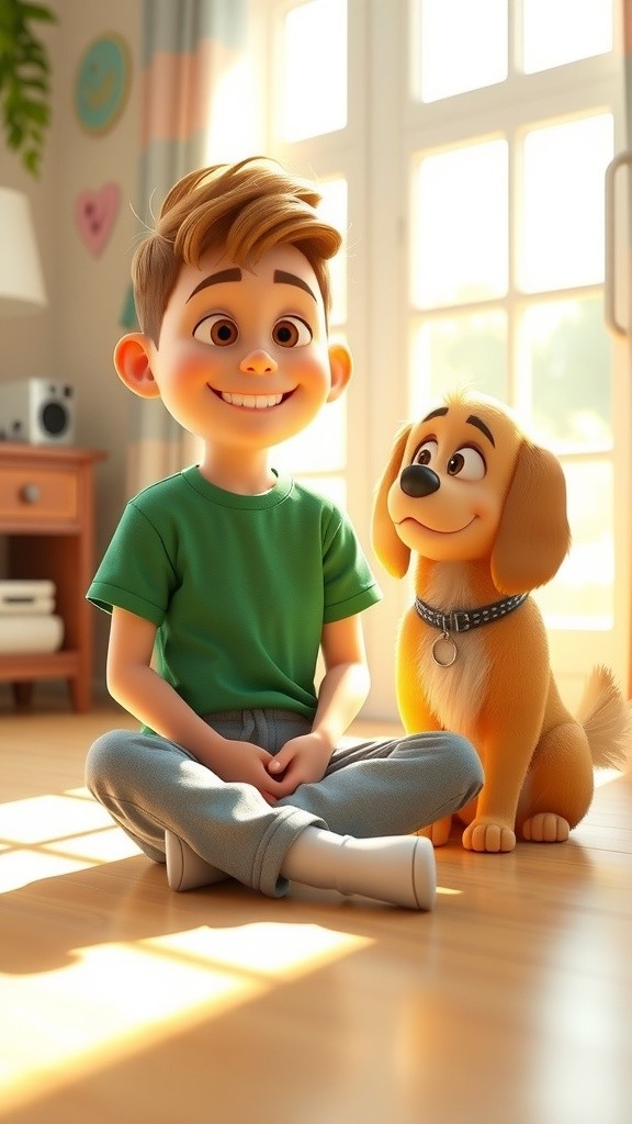 Sunny the Supportive Dog: A Friend in Tough Times