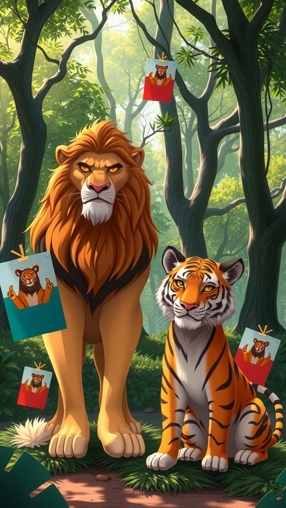 जंगल के चुनाव: शेर और बाघ की बहस