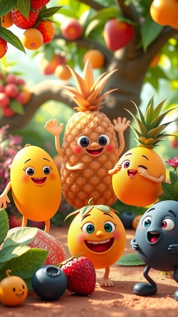 Colorful Fruit Harmony: A Joyful Garden Song!