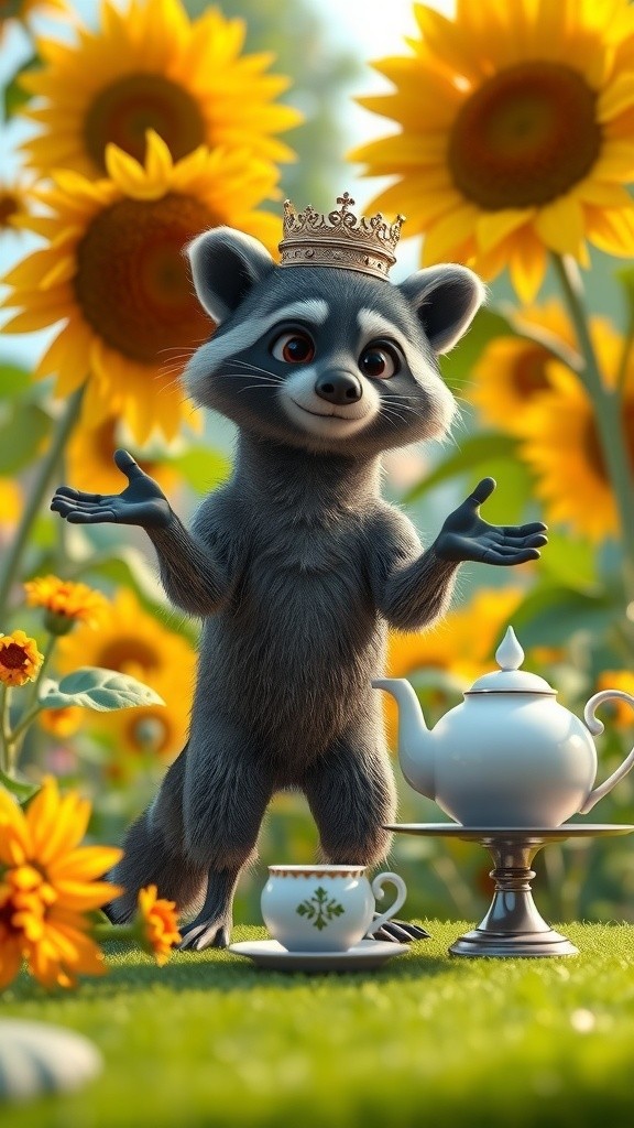 Chonky Raccoon’s Surreal Tea Party Adventure!