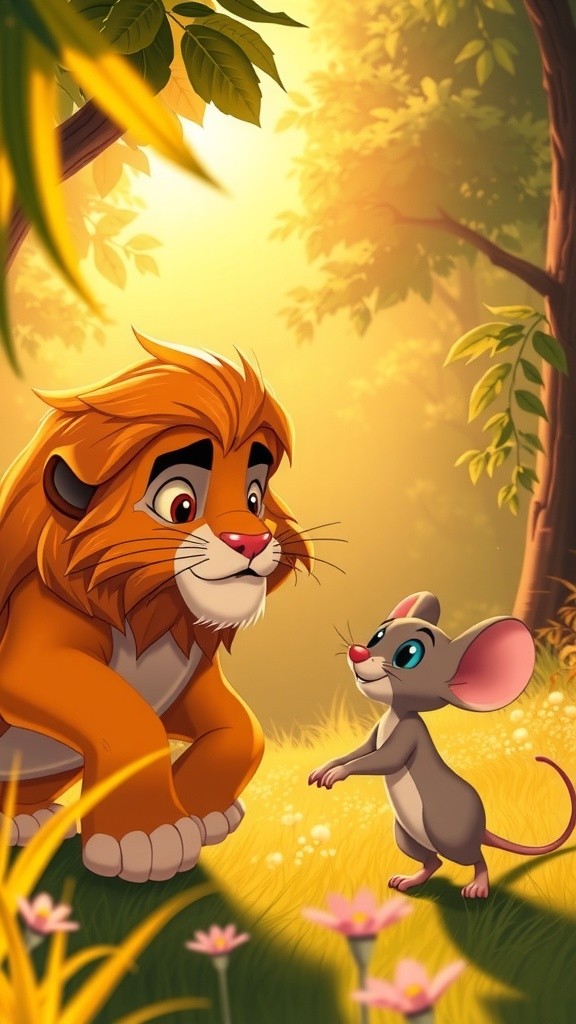 शेर और चूहा: एक अनमोल सबक