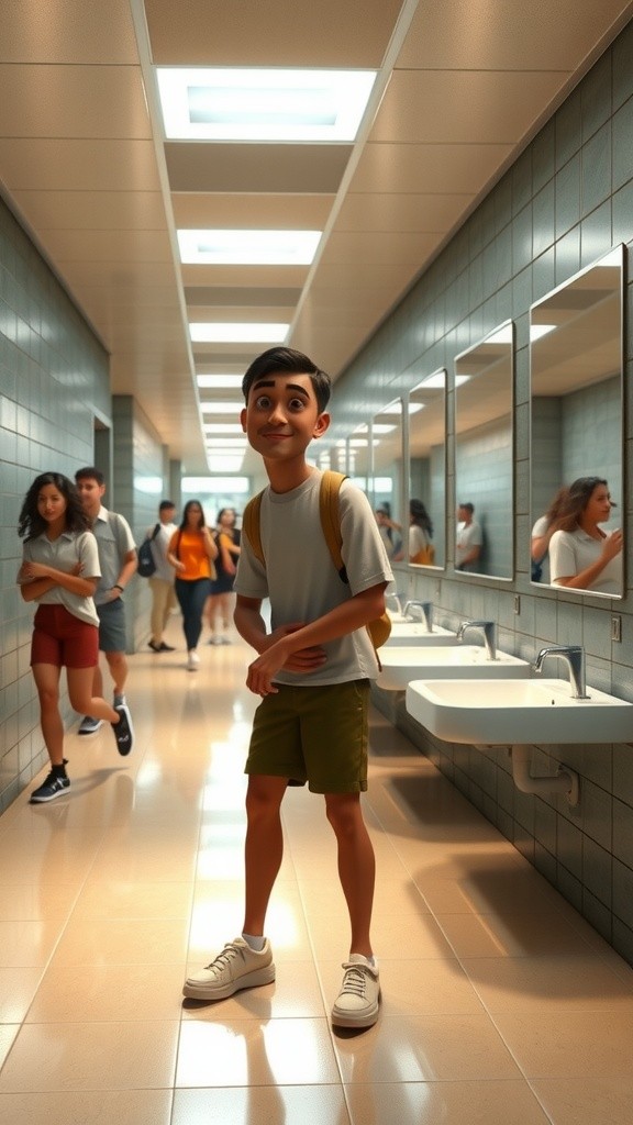 Washroom Brawl: Detention Drama!