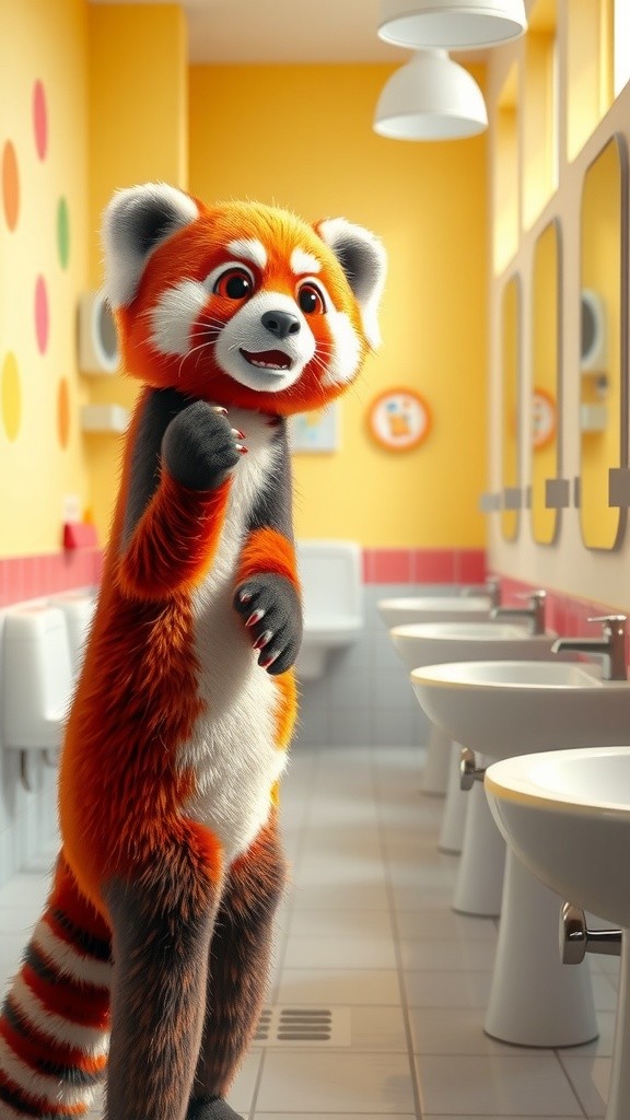 Red Panda's Clean Hands: A Nursery School Adventure!