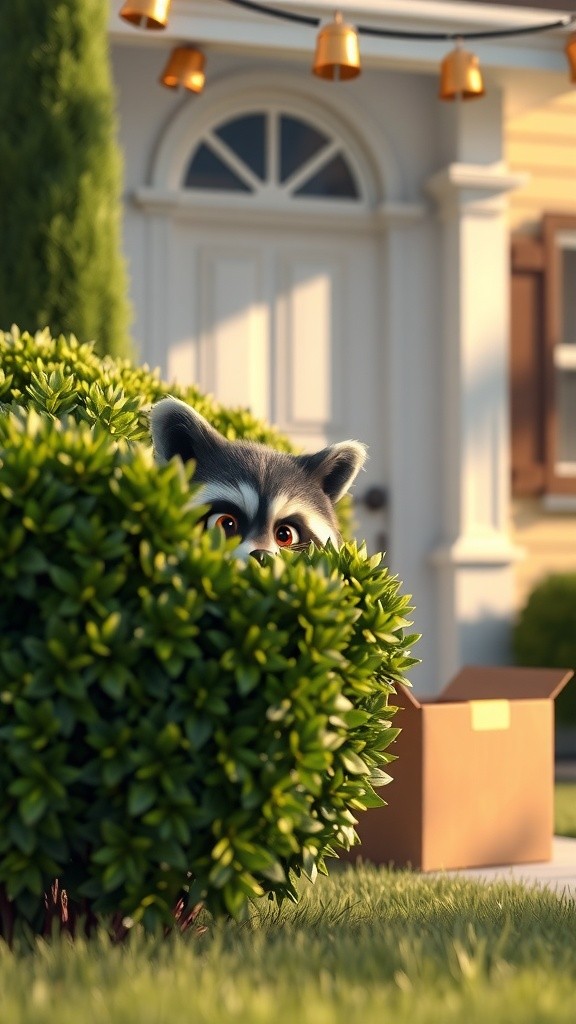 Rocky the Raccoon's Mischievous Doorbell Ring