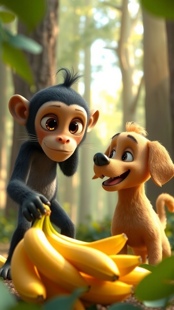 बंदर और कुत्ता: केले का मजेदार वज़न